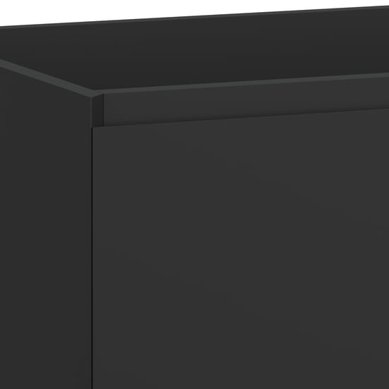 Balmani Idra zwevende wastafelonderkast 120 x 55 cm asymmetrisch links mat zwart 4 lades