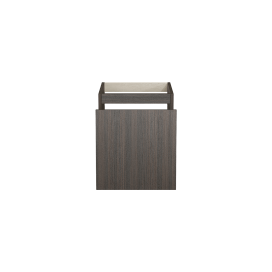 Balmani Sfera hängender Waschbeckenunterschrank: 45 x 55 cm, Eucalyptus, 2 Schubladen