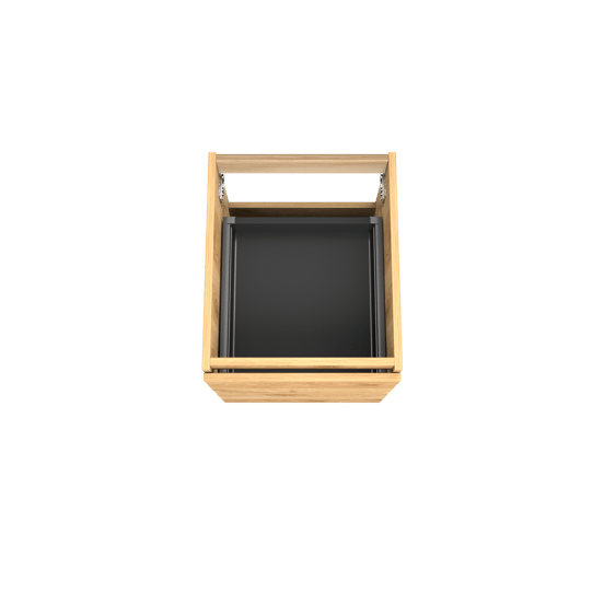 Balmani Lucida zwevende wastafelonderkast 45 x 55 cm ruw eiken 2 lades