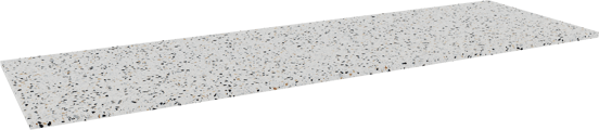 Balmani Stretto enkel of dubbel tablet Bianco Nero terrazzo 180 x 55 cm