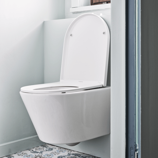 Luca Varess Calibro hangend toilet Hoogglans Wit randloos met medio wc-bril