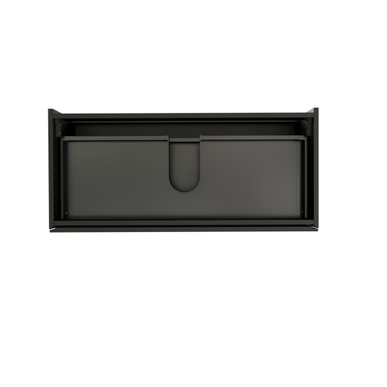 Storke Edge zwevende wastafelonderkast 100 x 46 cm Mat Zwart 2 lades