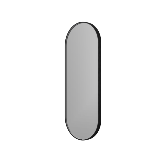 Balmani Secret Black ovaal badkamerspiegel zwart 45 x 120 cm met spiegelverlichting en anti-damp