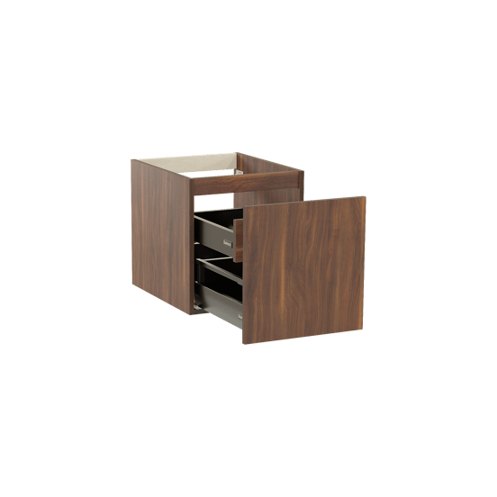 Balmani Sfera meuble sous-lavabo suspendu 45 x 55 cm noyer Américain 2 tiroirs