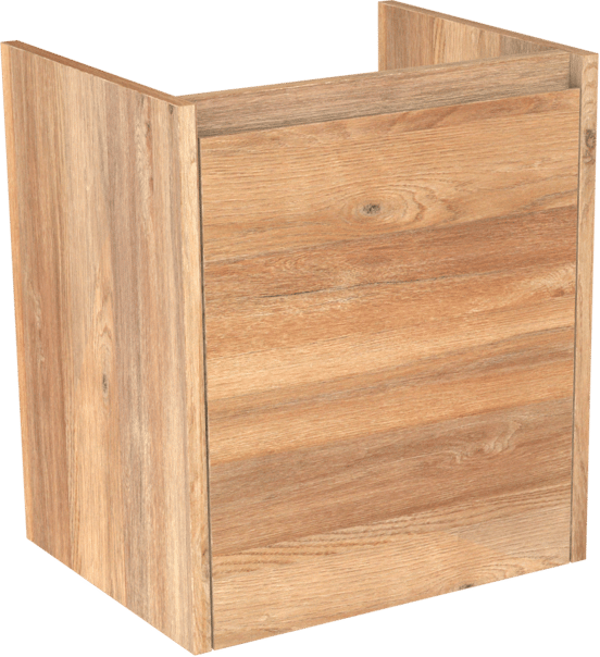 Storke Seda zwevend wastafelonderkast 45 x 35 cm ruwe eik deur