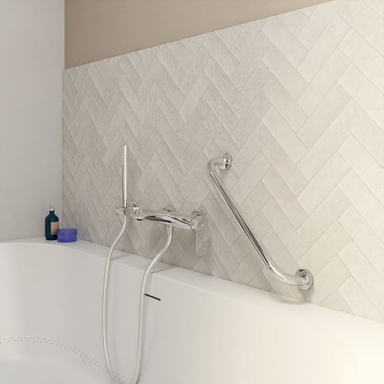 Blaufoss Easy Badewannengriff, 45 cm, Chrom