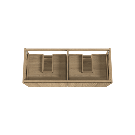 Balmani Fila meuble sous-vasque suspendu 135 x 55 cm plaqué chêne naturel 4 tiroirs