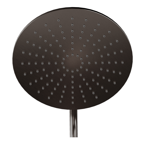 Blaufoss Round 300 Duschsystem: Brushed GunMetal