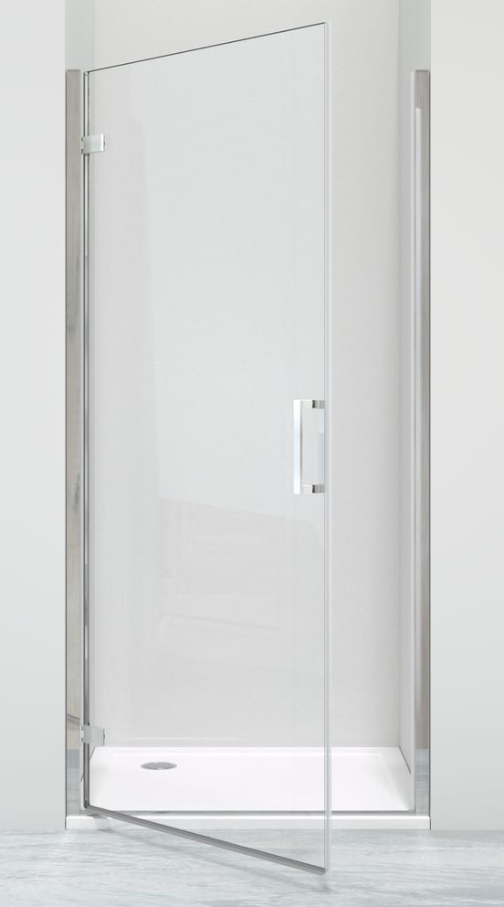 Luca Varess Nona douche draaideur 100 x 200 cm helder glas glans chroom profiel