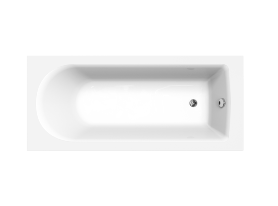 Luca Varess Rosala eenpersoons inbouwbad 170 x 75 cm acryl Glanzend Wit