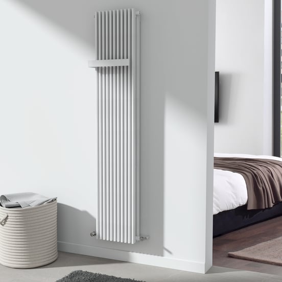 Vipera Corrason radiateur de salle de bains doublé 40 x 180 cm chauffage central blanc mat raccordement latéral et central 1994W