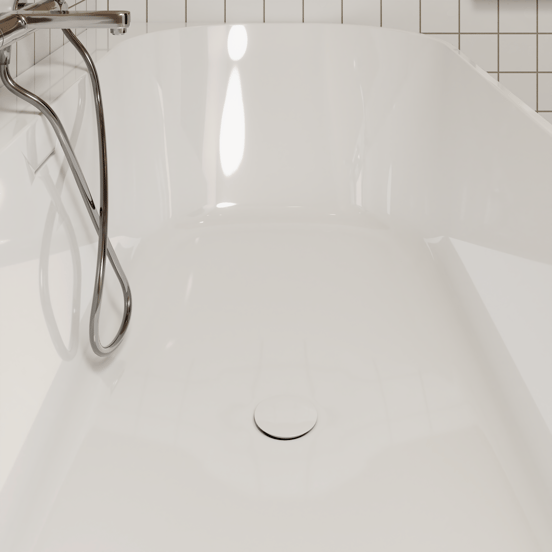 Luca Varess Laguna 2-Personen-Eckbadewanne: rechts, 170 x 85 cm, Acryl Weiß Glänzend