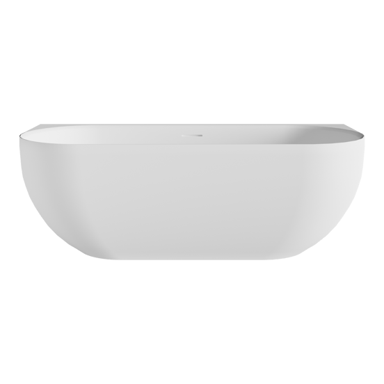 Balmani Forte baignoire semi-îlot 170 x 78 cm Solid Surface blanc mat