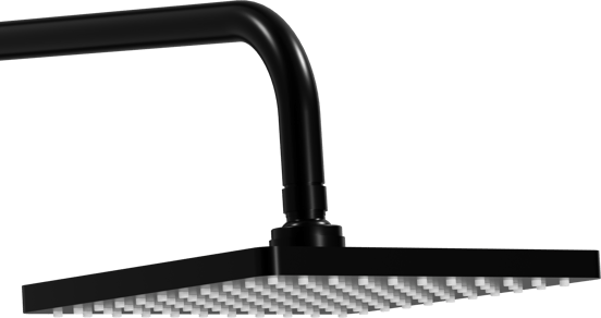 Linie Mavin 200 Duschsystem mit Thermostat-Armatur Schwarz Matt