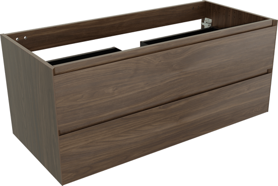 Balmani Mitra meuble sous-lavabo suspendu 120 x 55 cm noyer américain 2 tiroirs