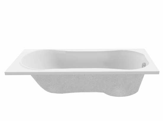 Luca Varess Trasime baignoire encastrable mono 170 x 80 cm acrylique blanc mat