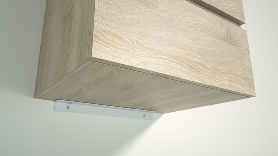 Linie Stützprofil Bad-Unterschrank, Aluminium, 45 cm