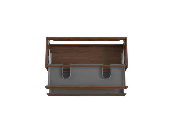 Storke Edge meuble sous-vasque suspendu 120 x 46 cm noyer 2 tiroirs