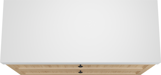 Balmani Lemon staand badkamermeubel 135 x 55 cm, fineer natuur eik met Dominus enkel of dubbel tablet in mat wit