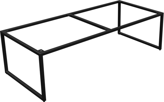 Linie Lado dekorativer Rahmen, Schwarz Matt 100 x 44 cm