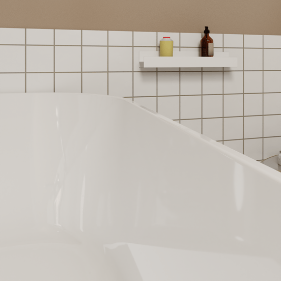 Luca Varess Laguna 2-Personen-Eckbadewanne: rechts, 170 x 85 cm, Acryl Weiß Glänzend