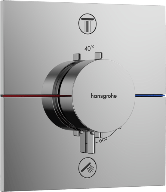 Hansgrohe Showerselect Comfort E inbouw thermostaat 2 uitgangen glanzend chroom