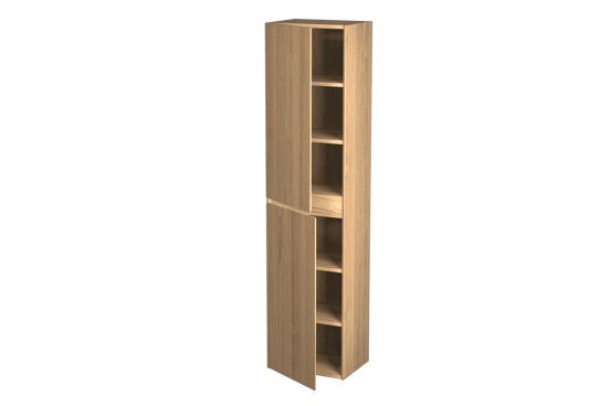 Balmani Mitra/Idra Badhochschrank: Hängend, Eiche Natur, Furnierholz, 45 x 35 x 169 cm