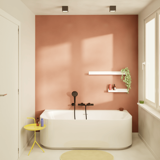 Luca Varess Laguna tweepersoons halfvrijstaand bad 170 x 85 cm acryl Glanzend Wit