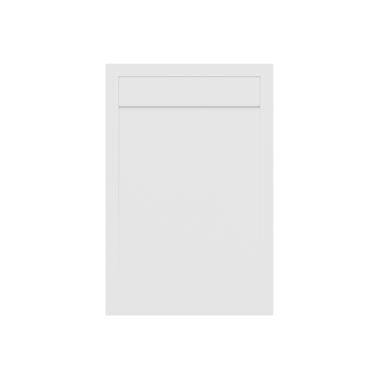 Luca Varess Dandy douchebak 120 x 80 cm composietmarmer mat wit rock structuur