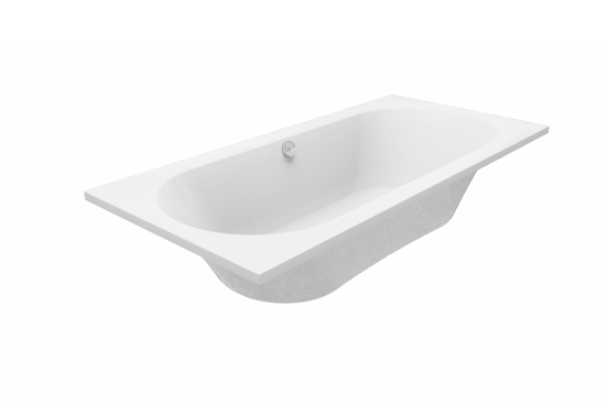 Luca Varess Rosala 2-Personen-Einbaubadewanne: 190 x 90 cm, Acryl, Weiß mat