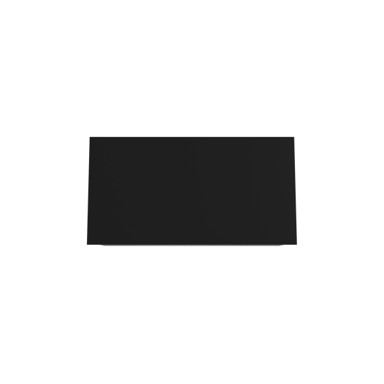 Storke Ribs zwevend badmeubel 100 x 52 cm zwart eiken met Panton enkel wastafelblad in gepoedercoate mdf mat zwart, Verticale asymmetrische rechte ribbel