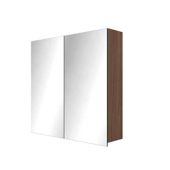 Balmani Lucida Spiegelschrank Bad: 75 x 72 cm, Amerikanischer Nussbaum