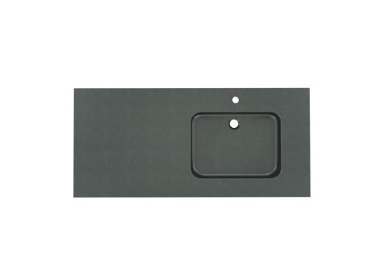 Balmani Napoli Due Waschtisch, rechts, Granit poliert, 120 x 55 cm