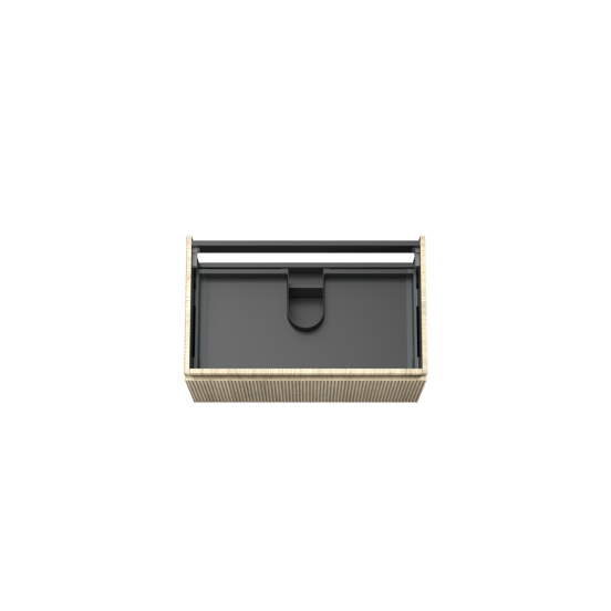 Storke Ribs hängend Bad-Unterschrank 85 x 52 cm eiche rauh 2 Schubladen