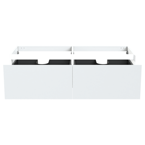 Balmani Idra hängender Waschbeckenunterschrank: 180 x 55 cm, Weiß matt, 4 Schubladen