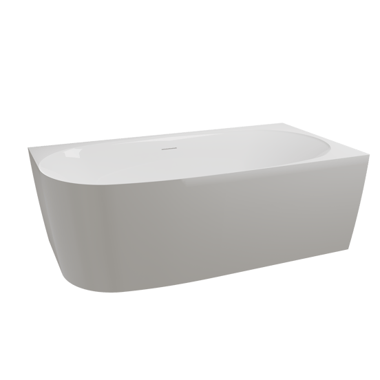 Luca Varess Sutilo baignoire d'angle droite double 160x75cm acrylique Blanc Brillant