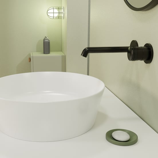 Blaufoss Pavilion inbouw wastafelkraan mat zwart incl. inbouwelement