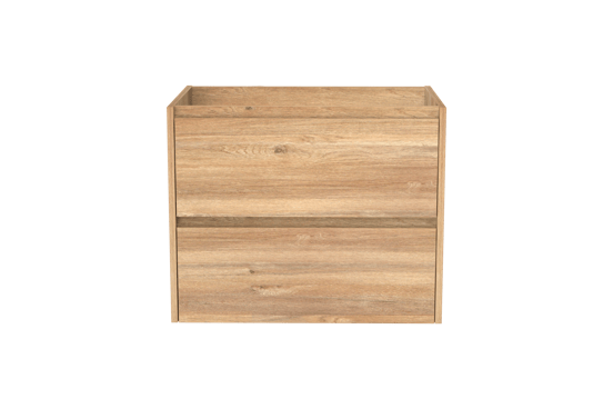 Storke Seda zwevend wastafelonderkast 75 x 52 cm ruwe eik 2 lades