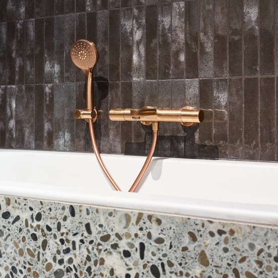 Blaufoss Apollo robinet baignoire thermostatique Brushed Rosegold