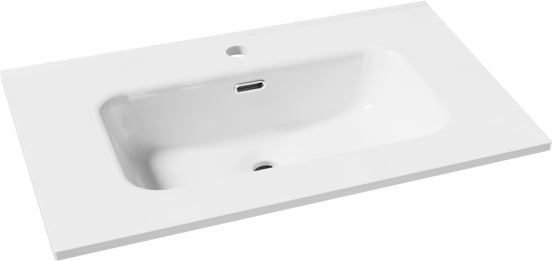 Linie Baro plan simple Porcelaine Blanc Brillant 70 x 46 cm