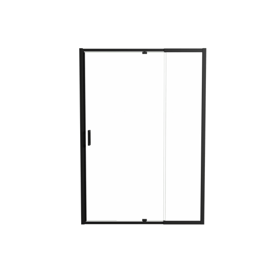 Luca Varess Vidor Telescope Dusche Drehtür 140 cm x 190 cm Klarglas matt Schwarz profil