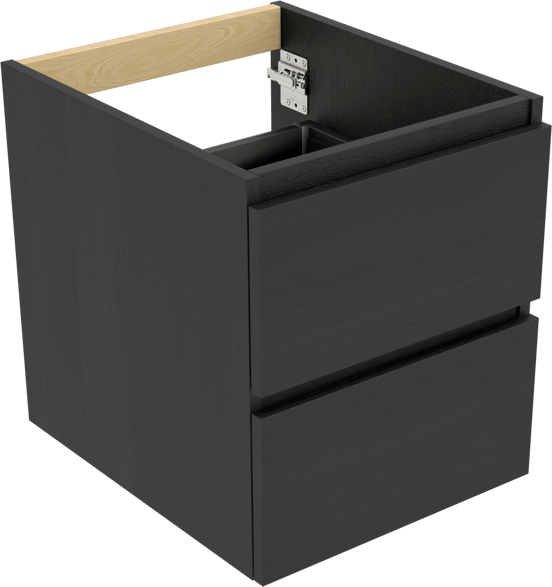 Balmani Lucida meuble sous-vasque suspendu 45 x 55 cm chêne noir 2 tiroirs