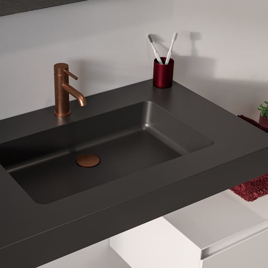 Blaufoss Round EcoStart robinet de lavabo standard Brushed Rosegold