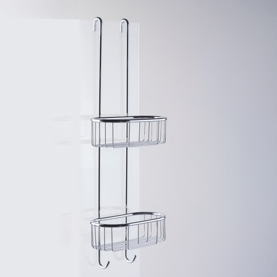 Blaufoss Amy porte-savon double pour paroi de douche chrome