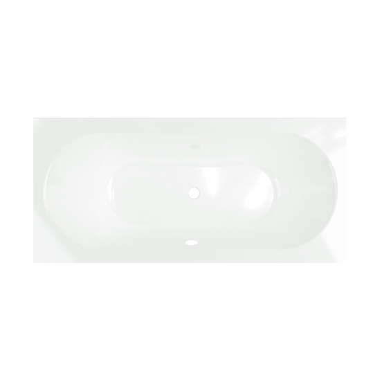 Luca Varess Snello baignoire encastrable duo 180 x 80 cm acrylique blanc brillant