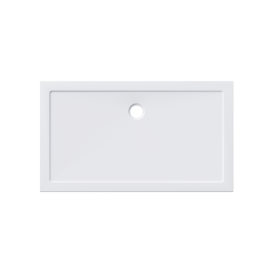 Luca Varess Soft douchebak 140 x 80 cm acryl mat wit