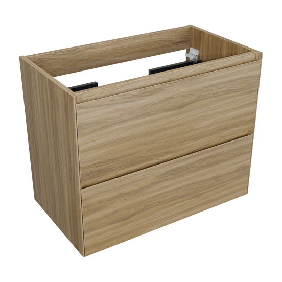 Balmani Mitra Compact zwevend wastafelonderkast 80 x 46 cm wilde eik 2 lades