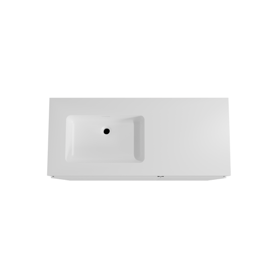 Storke Edge staand badmeubel 120 x 52 cm mat wit met Mata High asymmetrisch linkse wastafel in solid surface mat wit