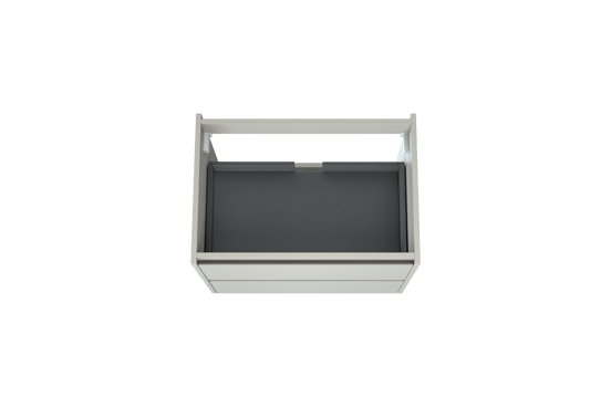 Storke Seda zwevend wastafelonderkast 75 x 52 cm mat wit 2 lades