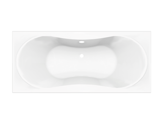 Luca Varess Trasime tweepersoons inbouwbad 180 x 80 cm acryl mat wit